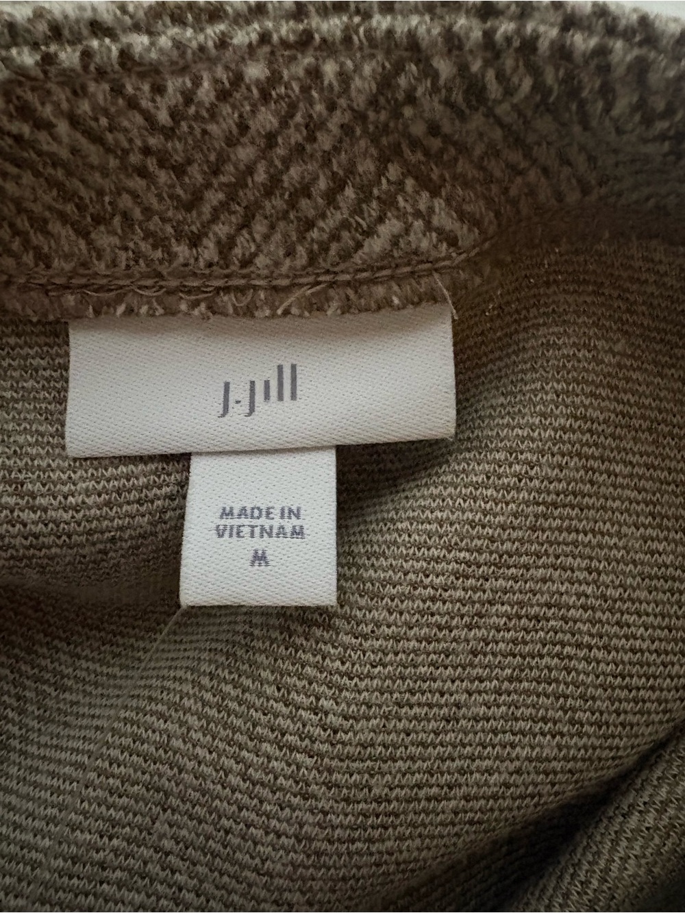 J. Jill Taupe Knit Long Sleeve Shift Dress - Picture 8 of 12